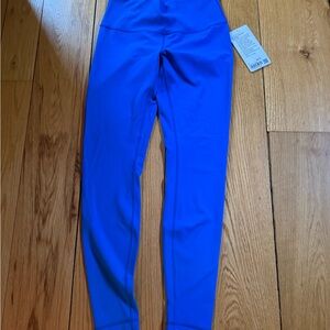 NWT Lululemon Wunder Train Tight Leggings Cerulean Blue Size 8 28"